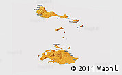 Political Panoramic Map of Shefa, cropped outside