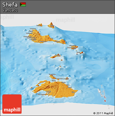 Political Panoramic Map of Shefa