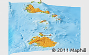 Political Panoramic Map of Shefa, physical outside