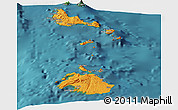 Political Panoramic Map of Shefa, satellite outside