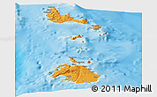 Political Panoramic Map of Shefa, single color outside