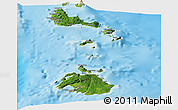 Satellite Panoramic Map of Shefa, physical outside