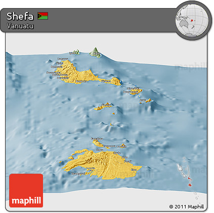 Savanna Style Panoramic Map of Shefa