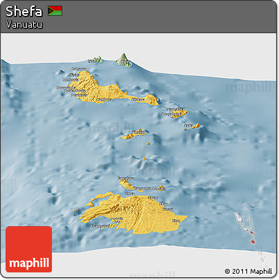 Savanna Style Panoramic Map of Shefa