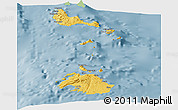 Savanna Style Panoramic Map of Shefa, single color outside