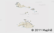 Shaded Relief Panoramic Map of Shefa, cropped outside