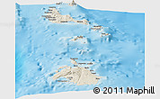 Shaded Relief Panoramic Map of Shefa