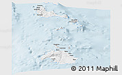 Silver Style Panoramic Map of Shefa, single color outside