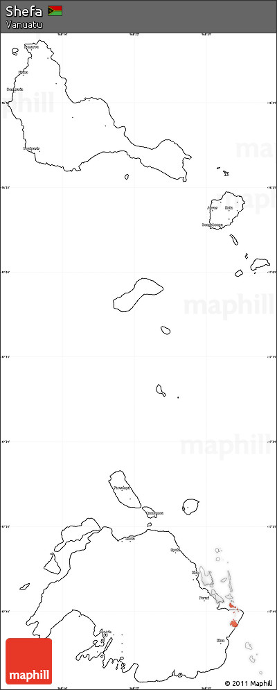 Blank Simple Map of Shefa, cropped outside