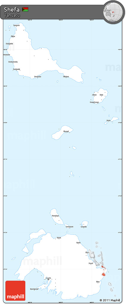 Classic Style Simple Map of Shefa