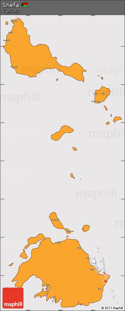 Political Simple Map of Shefa, cropped outside