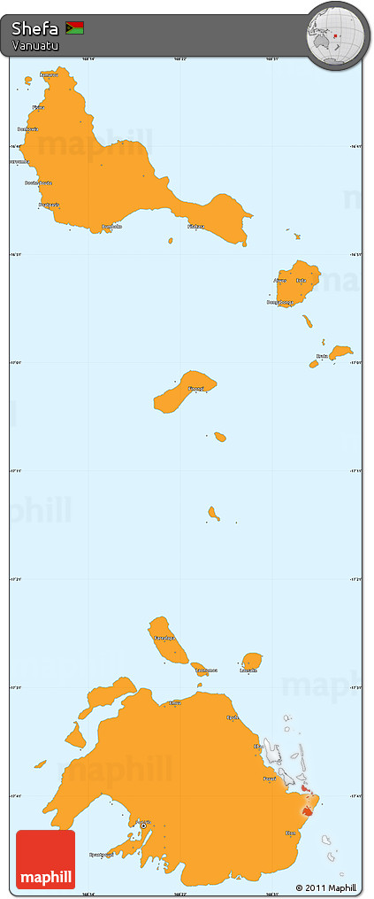 Political Simple Map of Shefa