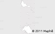 Silver Style Simple Map of Shefa, cropped outside
