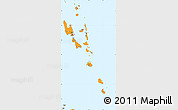 Political Shades Simple Map of Vanuatu, political outside