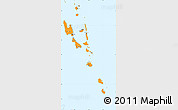 Political Shades Simple Map of Vanuatu, single color outside