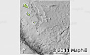 Physical 3D Map of Tafea, desaturated