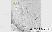 Physical 3D Map of Tafea, lighten, desaturated