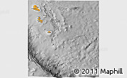 Political 3D Map of Tafea, desaturated