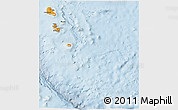 Political 3D Map of Tafea, lighten