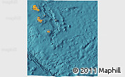 Political 3D Map of Tafea, satellite outside