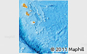 Political 3D Map of Tafea, single color outside