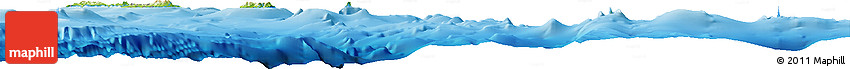Physical Horizon Map of Tafea, single color outside