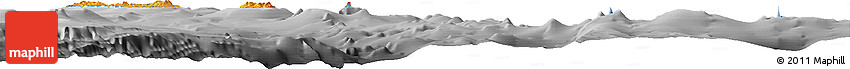 Political Horizon Map of Tafea, desaturated