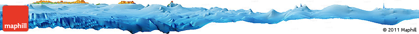 Political Horizon Map of Tafea, physical outside