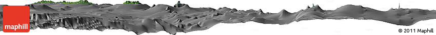 Satellite Horizon Map of Tafea, desaturated