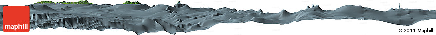 Satellite Horizon Map of Tafea, semi-desaturated