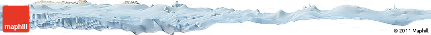 Shaded Relief Horizon Map of Tafea, lighten