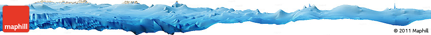 Shaded Relief Horizon Map of Tafea, single color outside