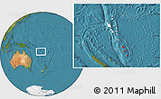 Satellite Location Map of Tafea, highlighted country, within the entire country