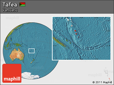Satellite Location Map of Tafea, highlighted country