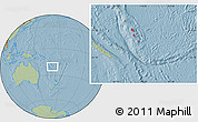 Savanna Style Location Map of Tafea, hill shading