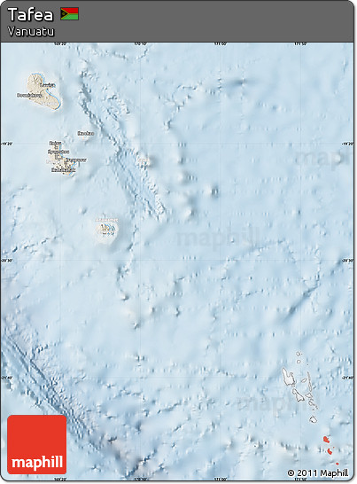 Shaded Relief Map of Tafea, lighten