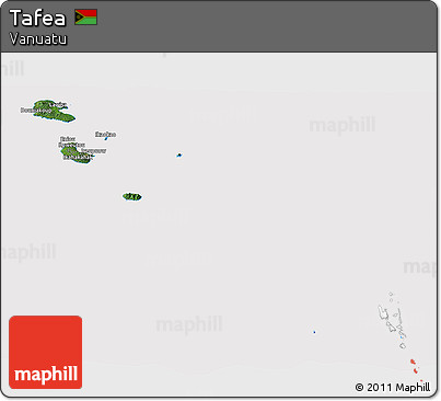 Satellite Panoramic Map of Tafea, cropped outside