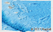 Shaded Relief Panoramic Map of Tafea, single color outside