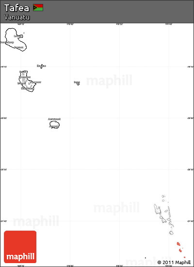 Blank Simple Map of Tafea