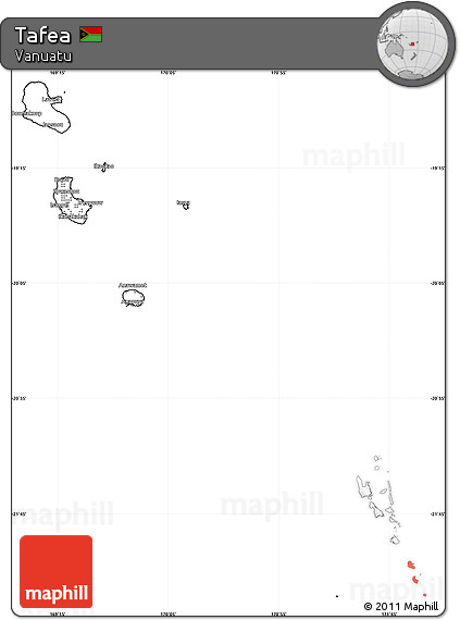 Blank Simple Map of Tafea
