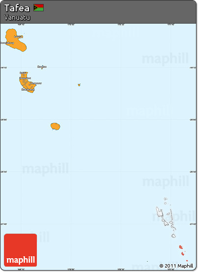 Political Simple Map of Tafea, single color outside