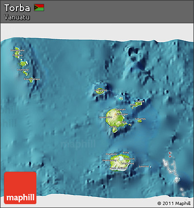 Physical 3D Map of Torba, satellite outside