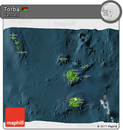Satellite 3D Map of Torba, darken