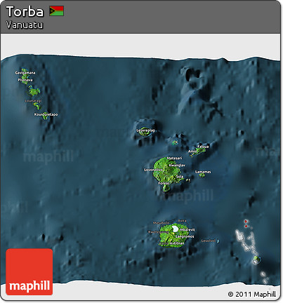 Satellite 3D Map of Torba, darken