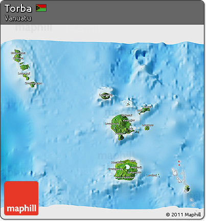 Satellite 3D Map of Torba, physical outside