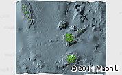 Satellite 3D Map of Torba, semi-desaturated