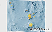 Savanna Style 3D Map of Torba, single color outside