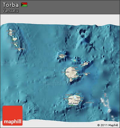 Shaded Relief 3D Map of Torba, satellite outside