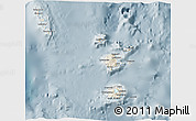 Shaded Relief 3D Map of Torba, semi-desaturated