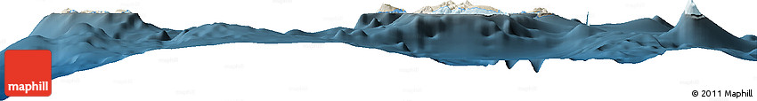 Shaded Relief Horizon Map of Torba, darken